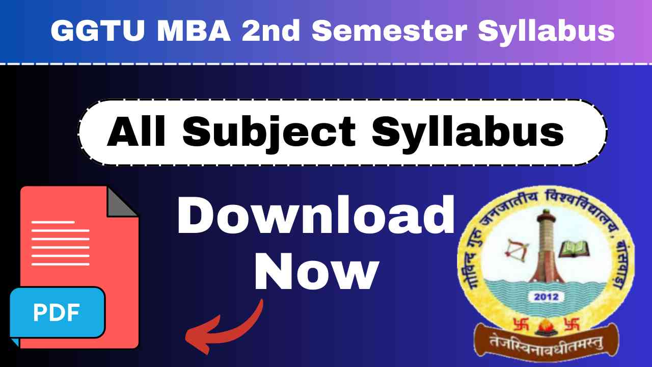 GGTU MBA 2nd Semester Syllabus