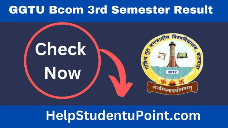 GGTU Bcom 3rd Semester Result