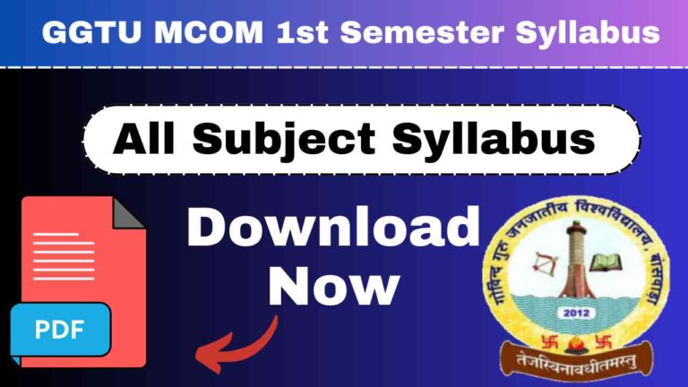 GGTU Mcom 1st Semester Syllabus