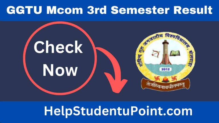 GGTU Mcom 4th Semester Result