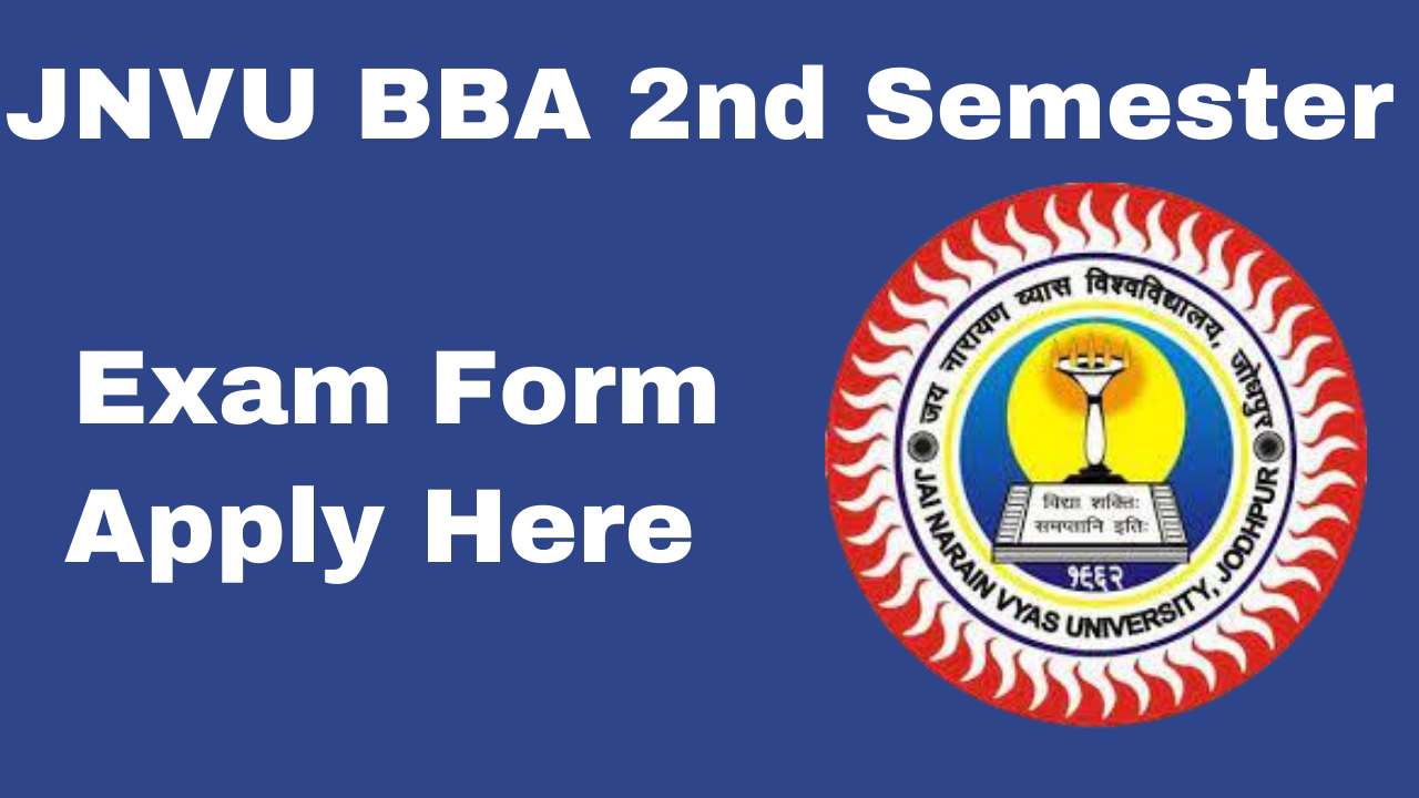 JNVU BBA 2nd Semester Exam Form