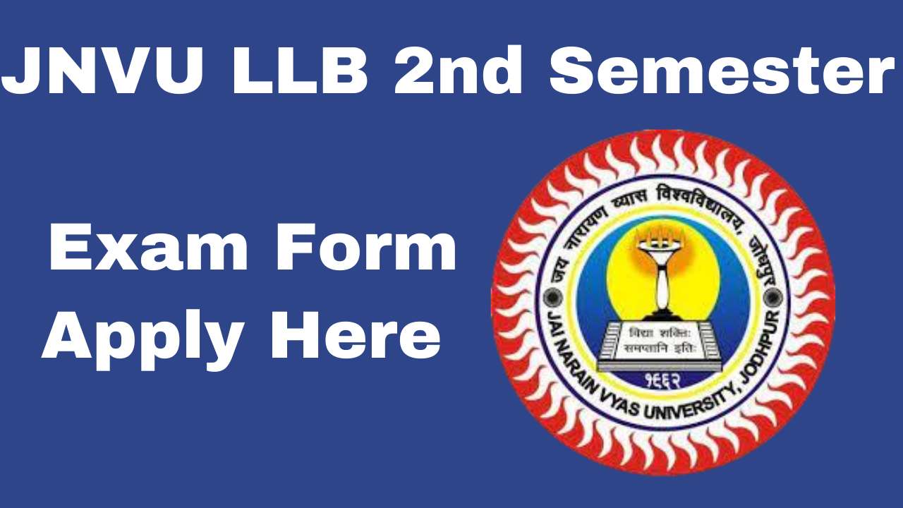 JNVU LLB 2nd Semester Exam Form