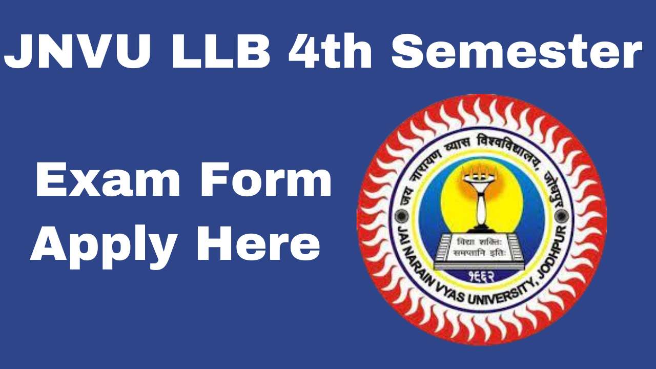 JNVU LLB 4th Semester Exam Form
