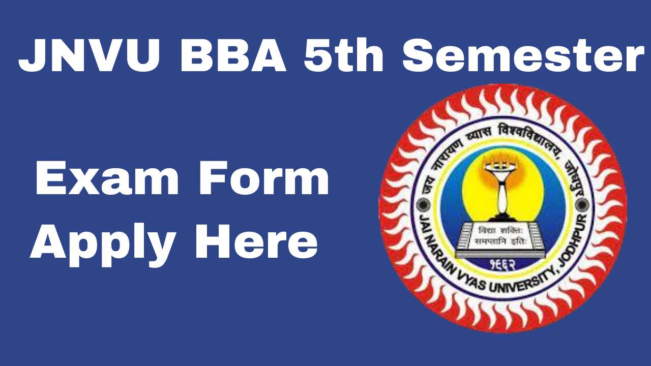JNVU BBA 5th Semester Exam Form