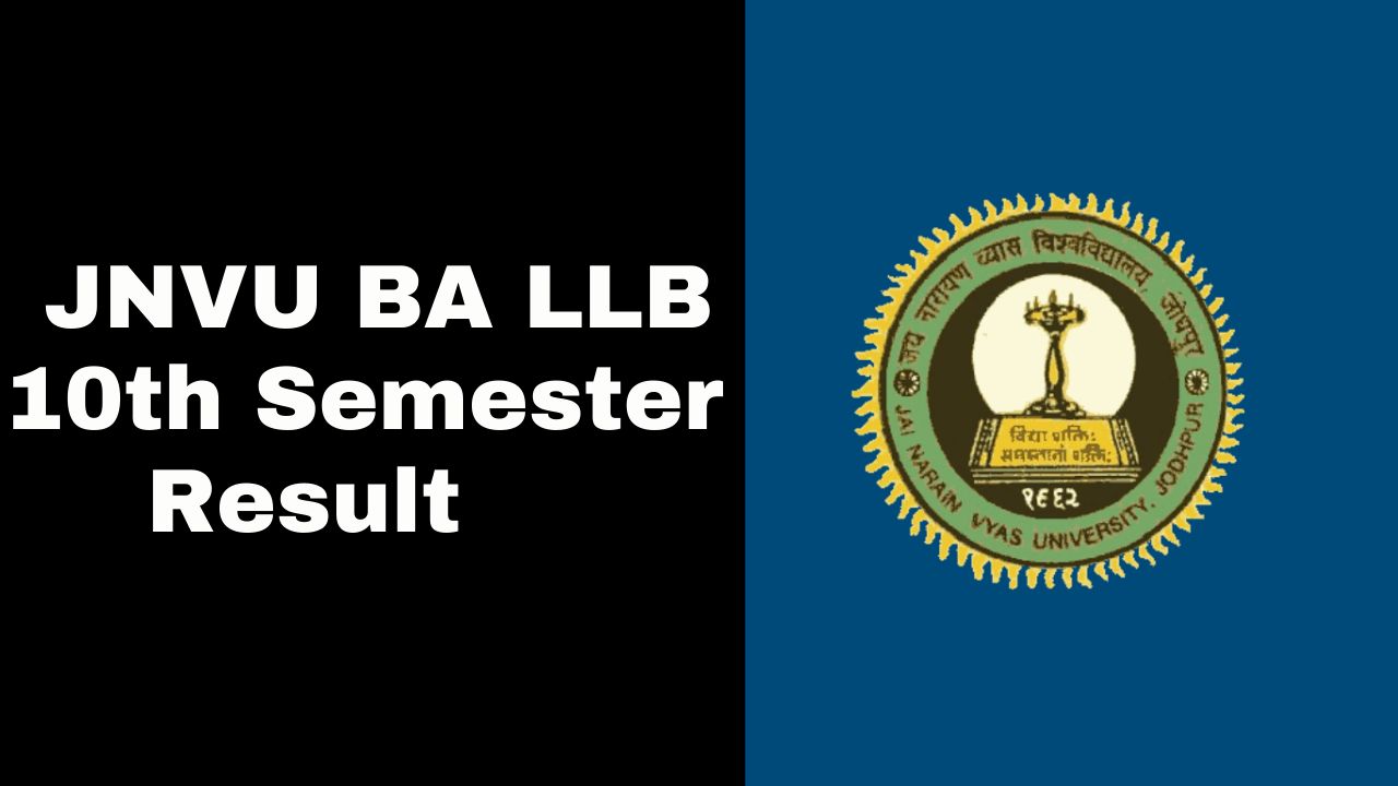 JNVU BA LLB 10th Semester Result 2025