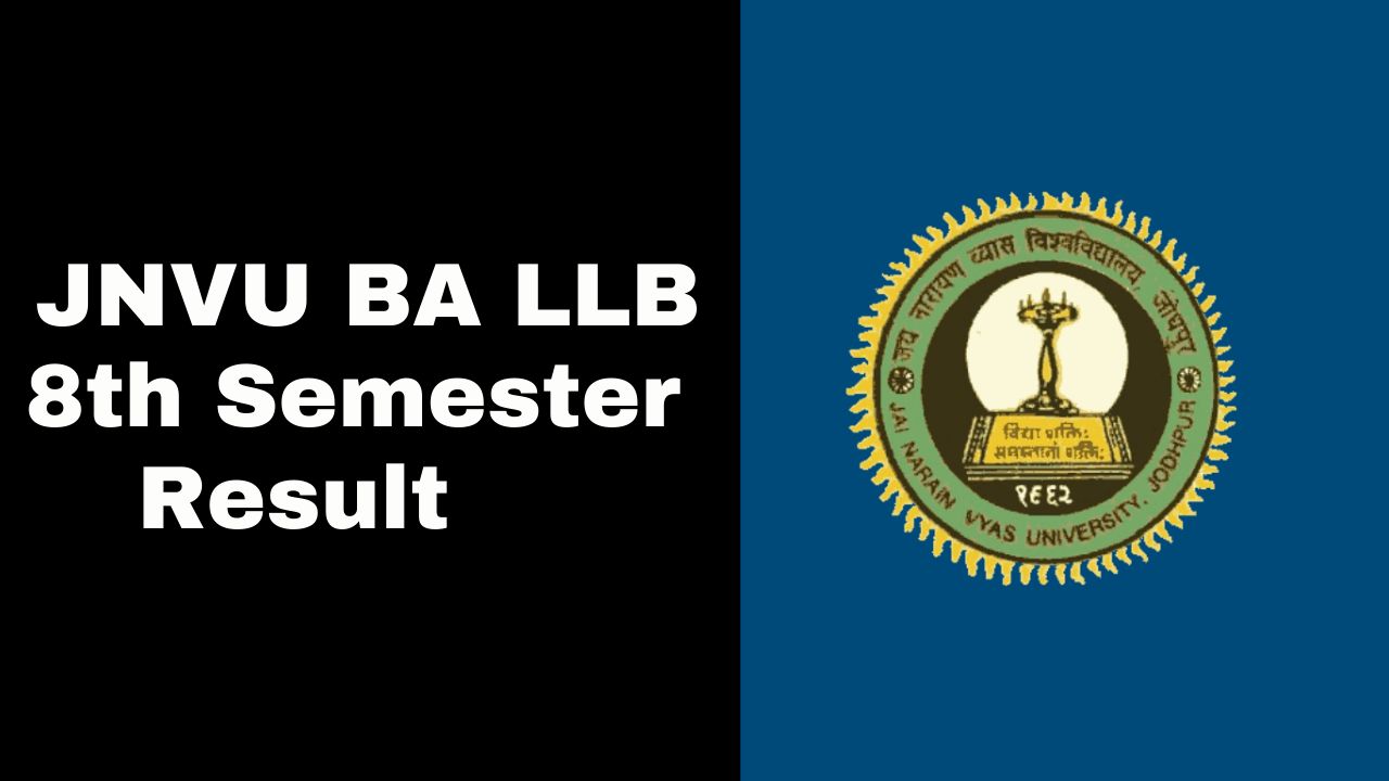 JNVU BA LLB 8th Semester Result 2025