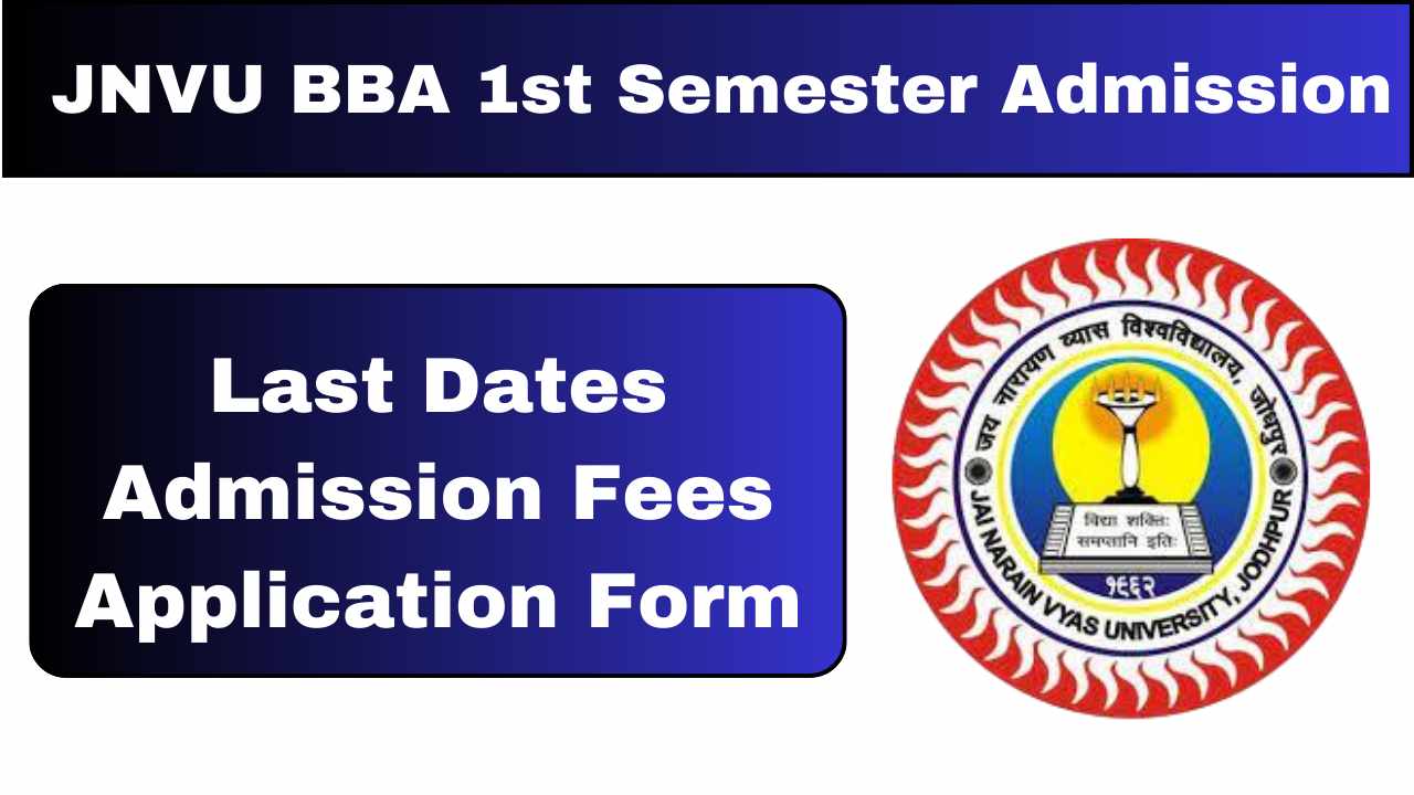 JNVU BBA 1st Semester Admission
