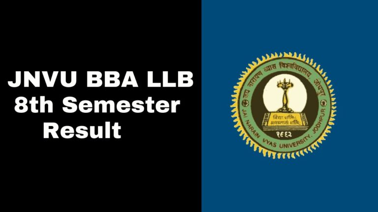 JNVU BBA LLB 8th Semester Result 2025
