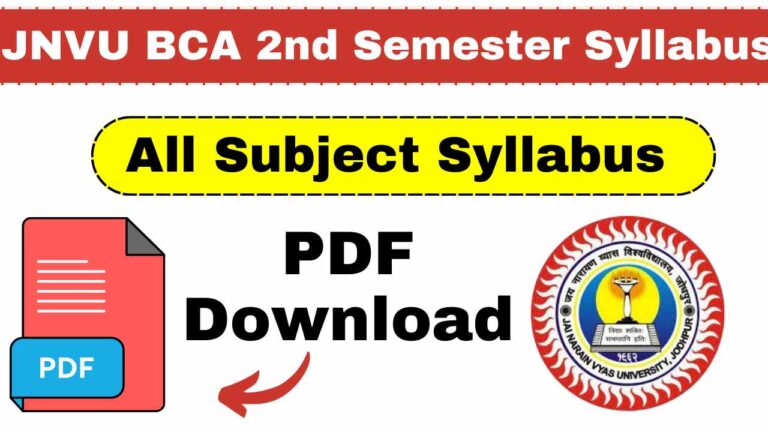 JNVU BCA 2nd Semester Syllabus