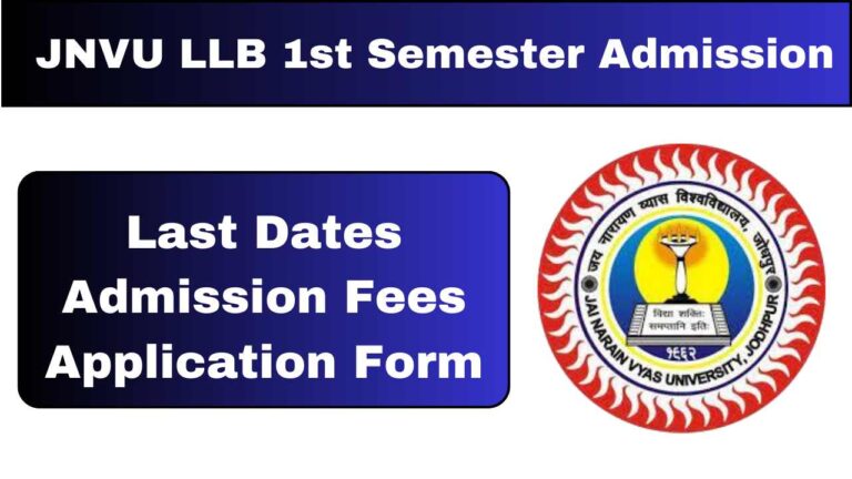 JNVU LLB 1st Semester Admission