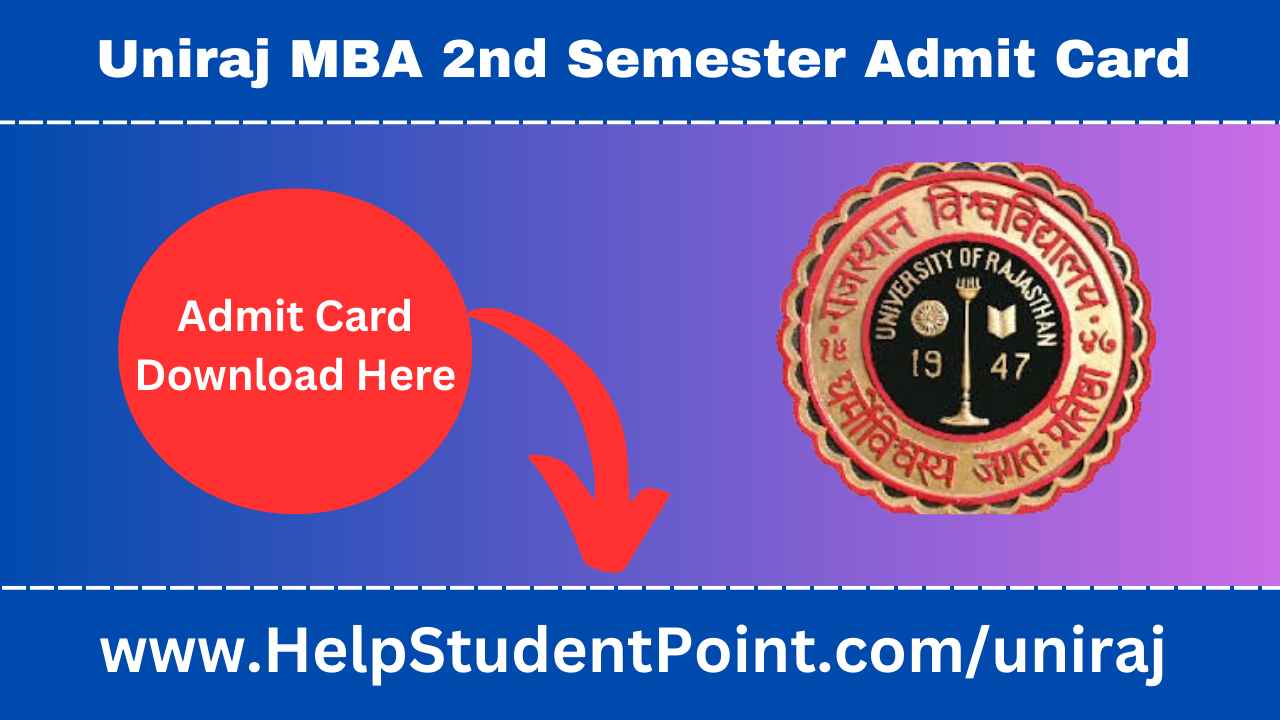 JNVU MBA 2nd Semester Admit Card 2025