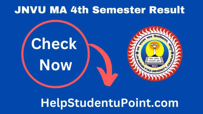 JNVU MA 4th Semester Result