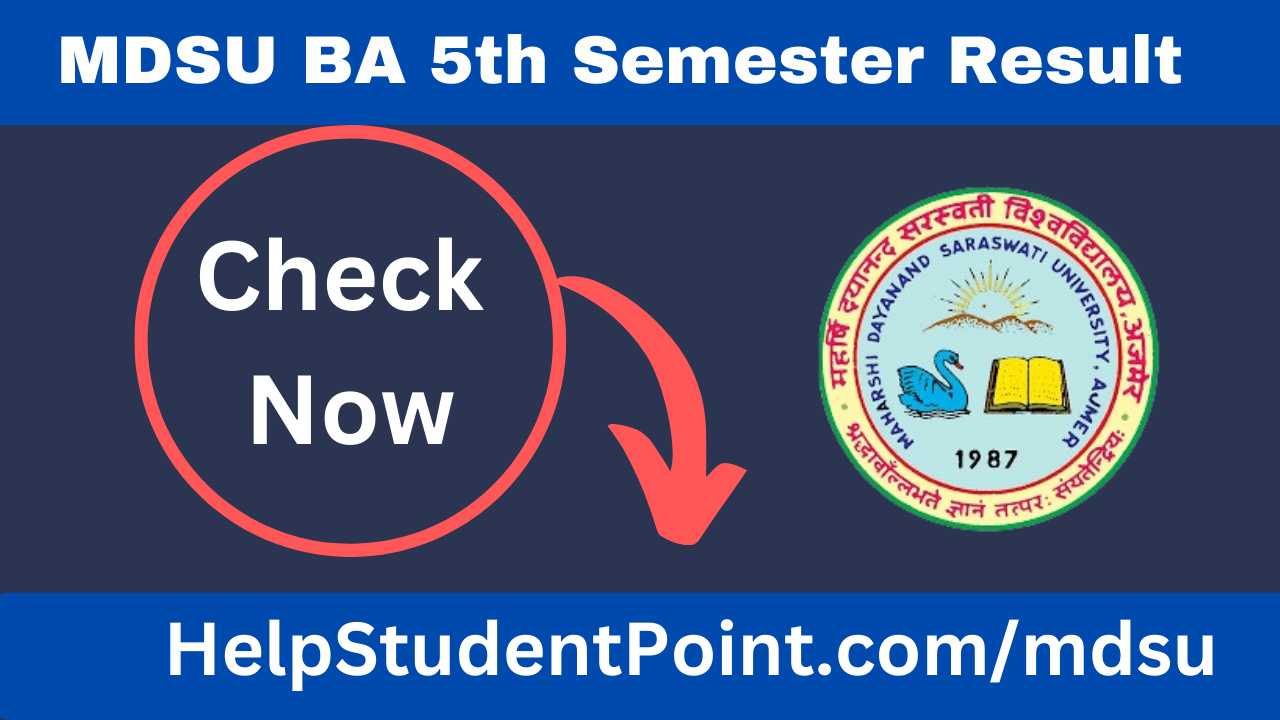 MDSU BA 5th Semester Result