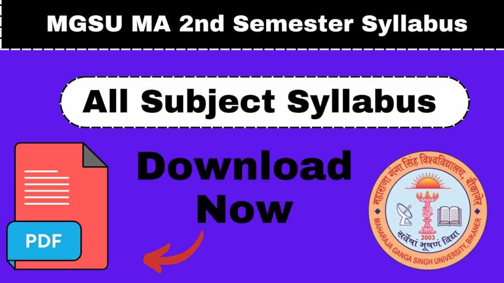 MGSU MA 2nd Semester Syllabus 2025-All Subject Syllabus PDF - MGSU ...
