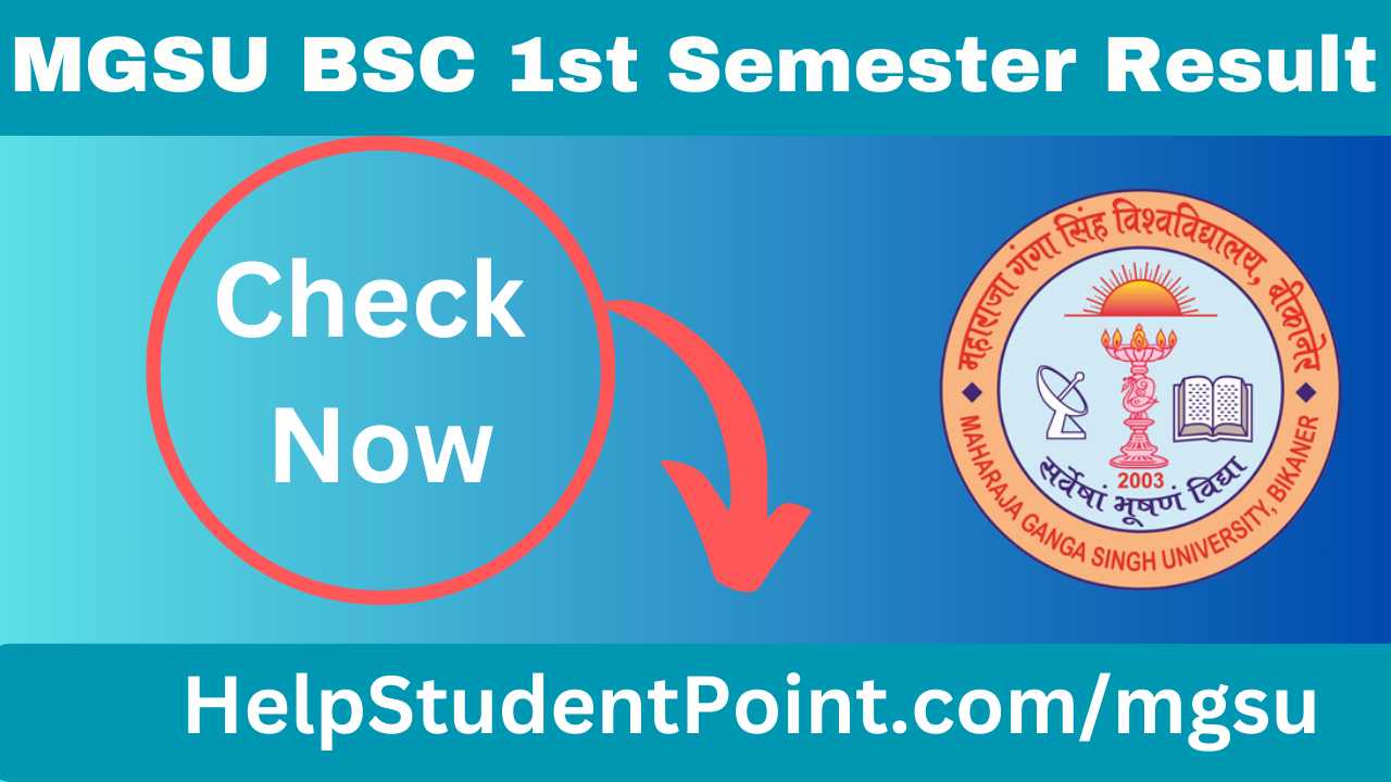 MGSU Bsc 1st Semester Result