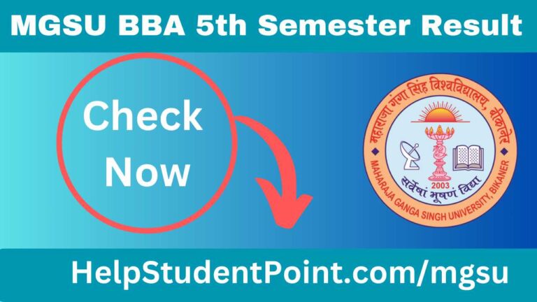 MGSU BBA 5th Semester Result