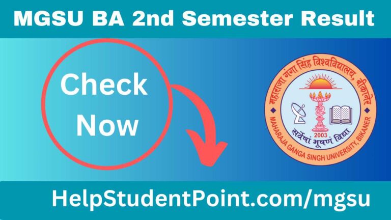 MGSU BA 2nd Semester Result