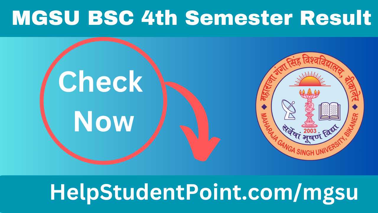 MGSU Bsc 4th Semester Result