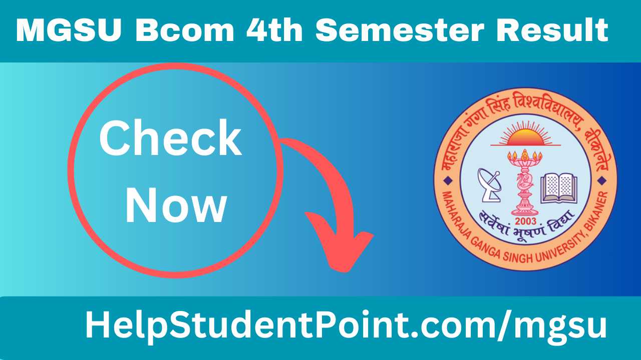 MGSU Bcom 4th Semester Result