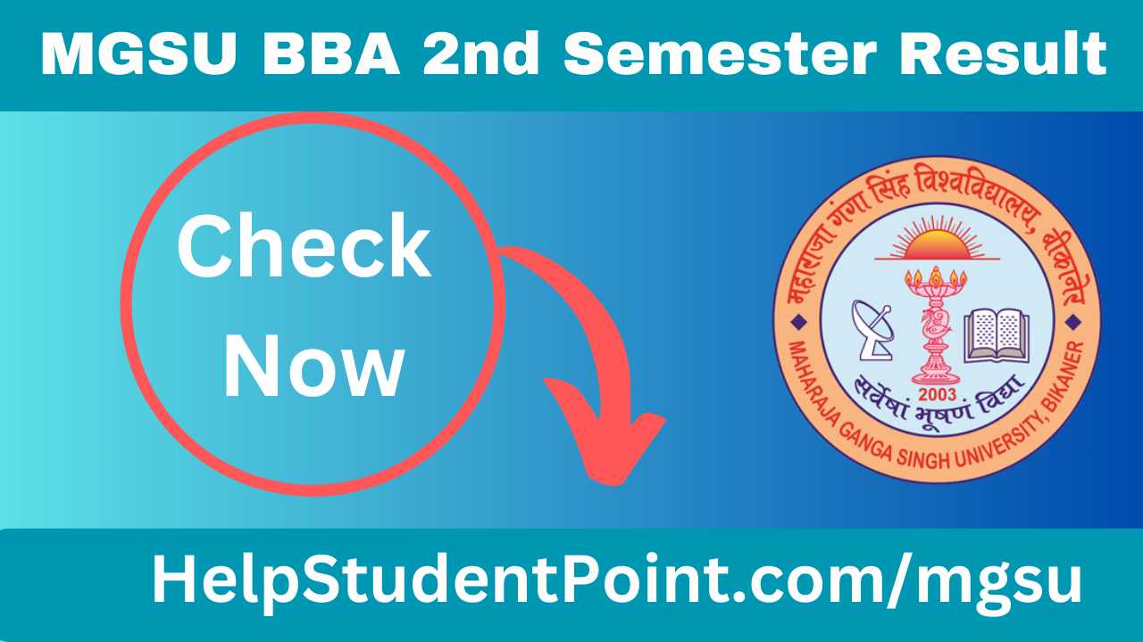 MGSU BBA 2nd Semester Result