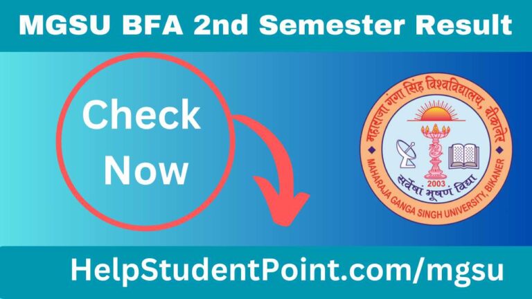MGSU BFA 2nd Semester Result