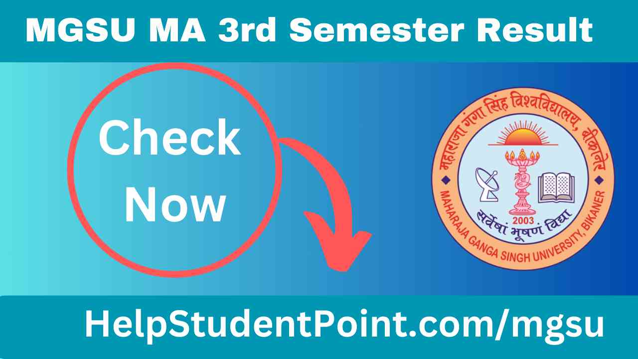 MGSU MA 3rd Semester Result