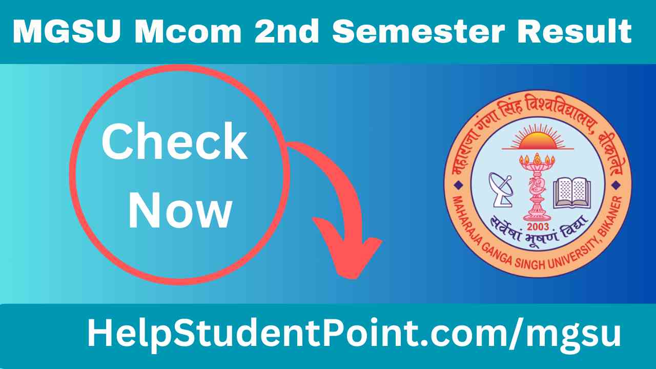 MGSU Mcom 2nd Semester Result