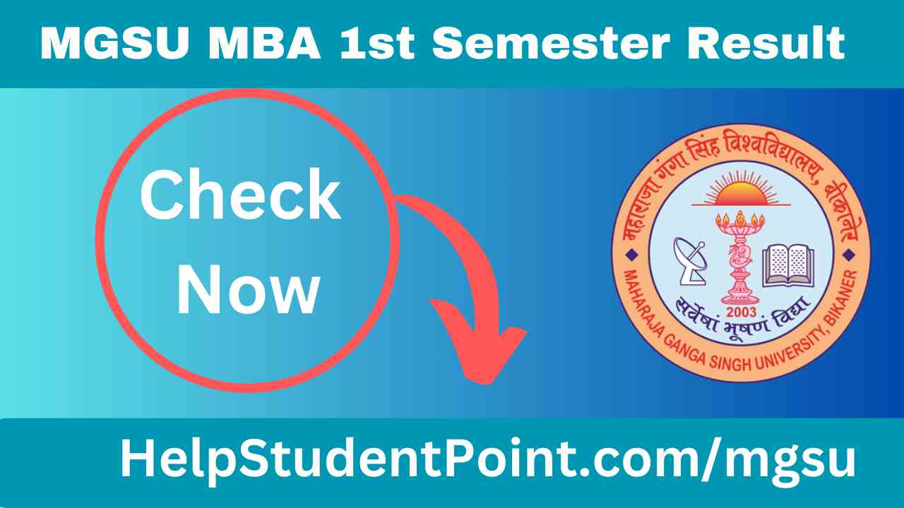 MGSU MBA 1st Semester Result