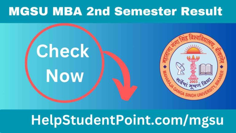 MGSU MBA 2nd Semester Result
