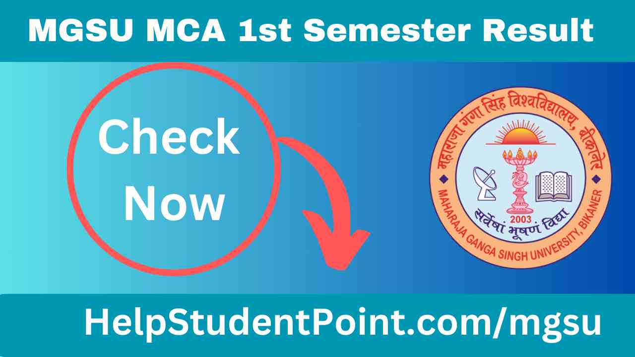 MGSU MCA 1st Semester Result