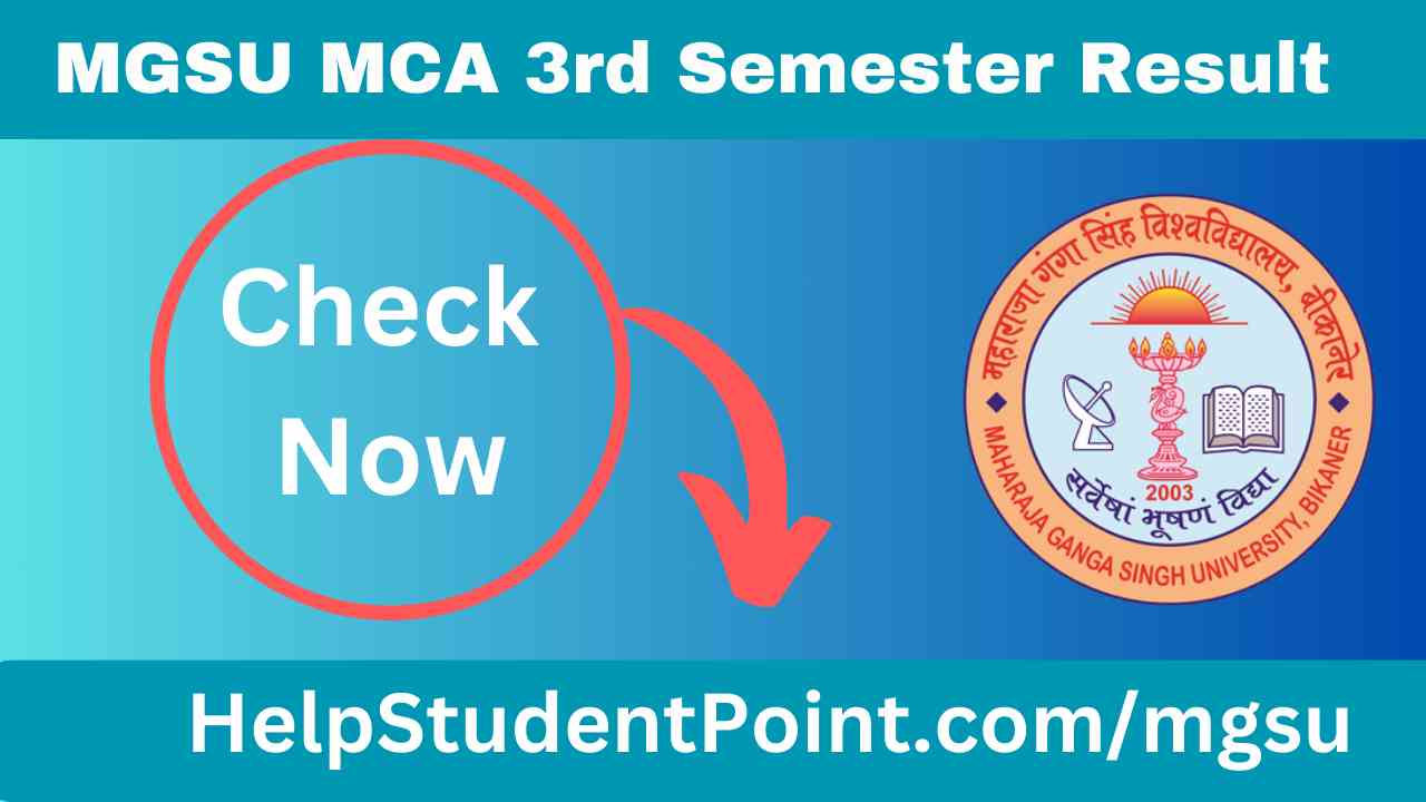 MGSU MCA 3rd Semester Result