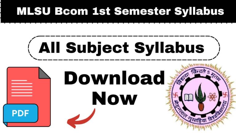 MLSU Bcom 1st Semester Syllabus