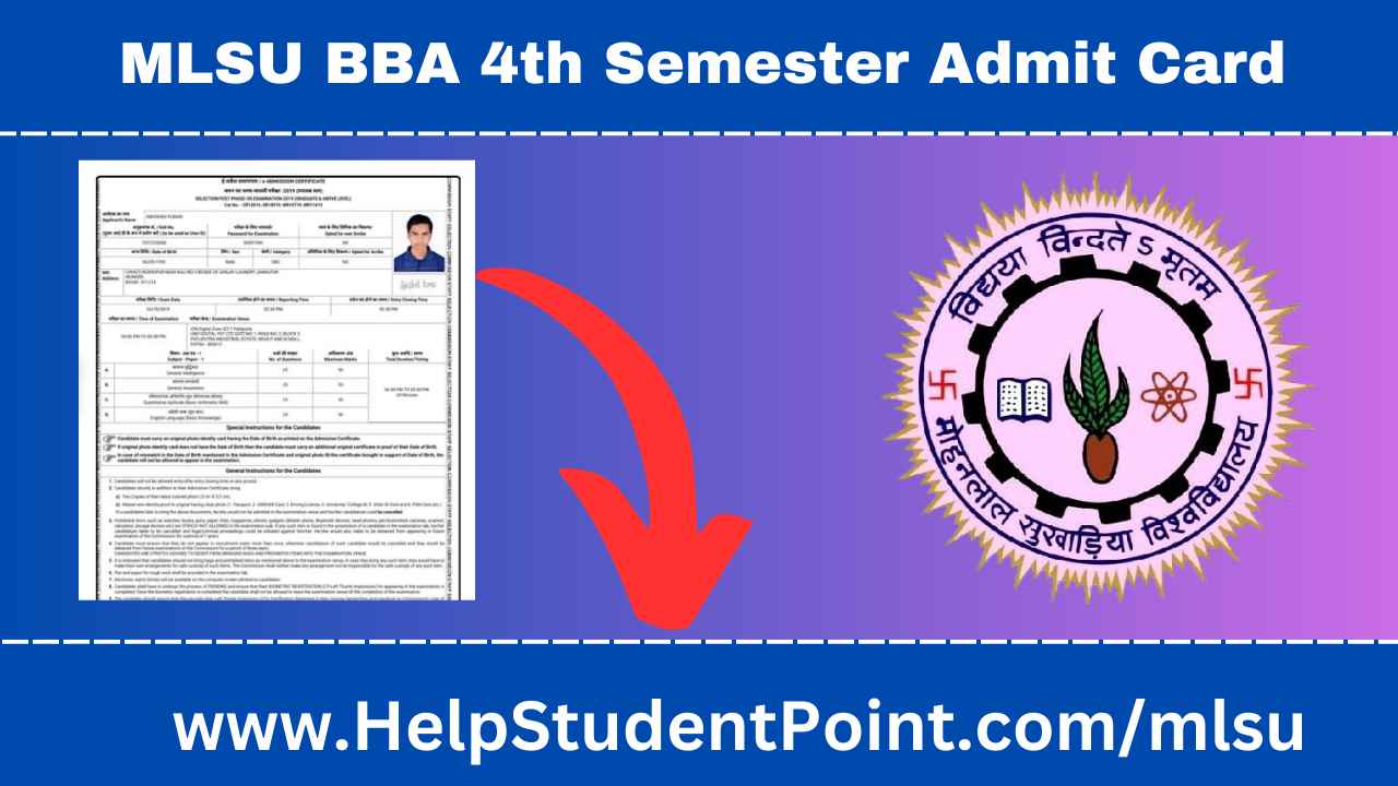 MLSU BBA 4th Semester Admit Card