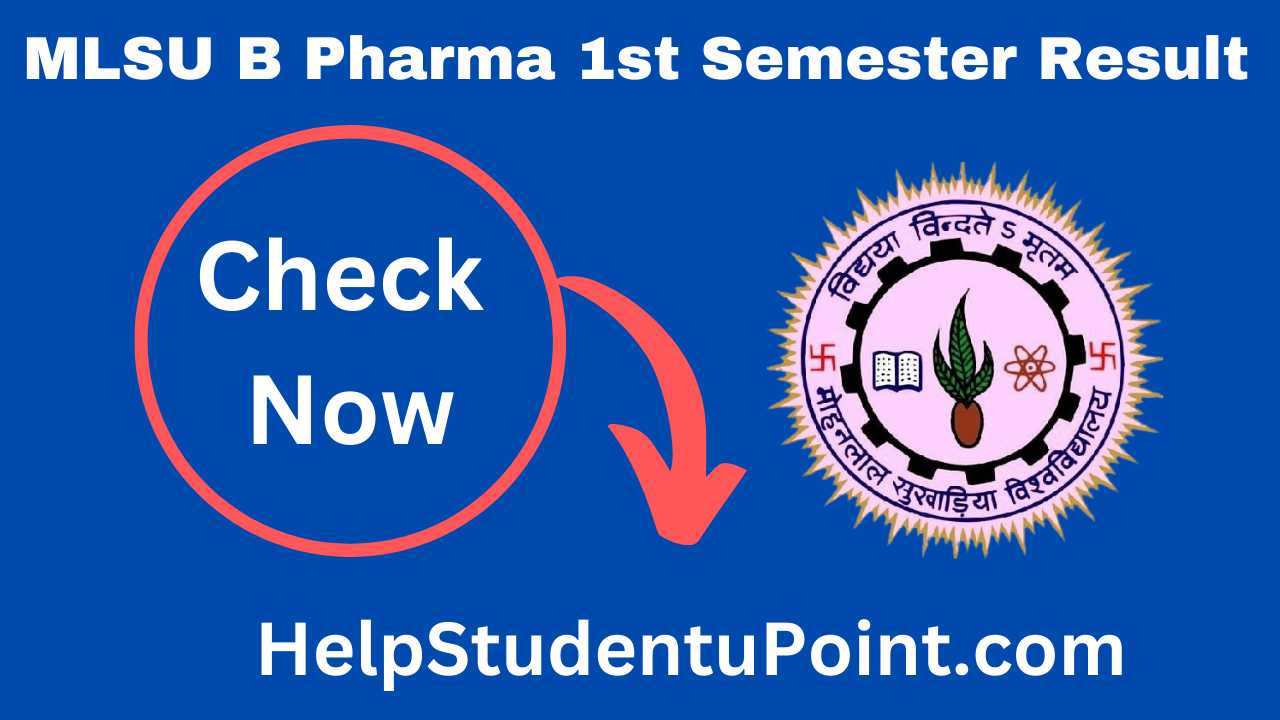MLSU B Pharma 1st Semester Result