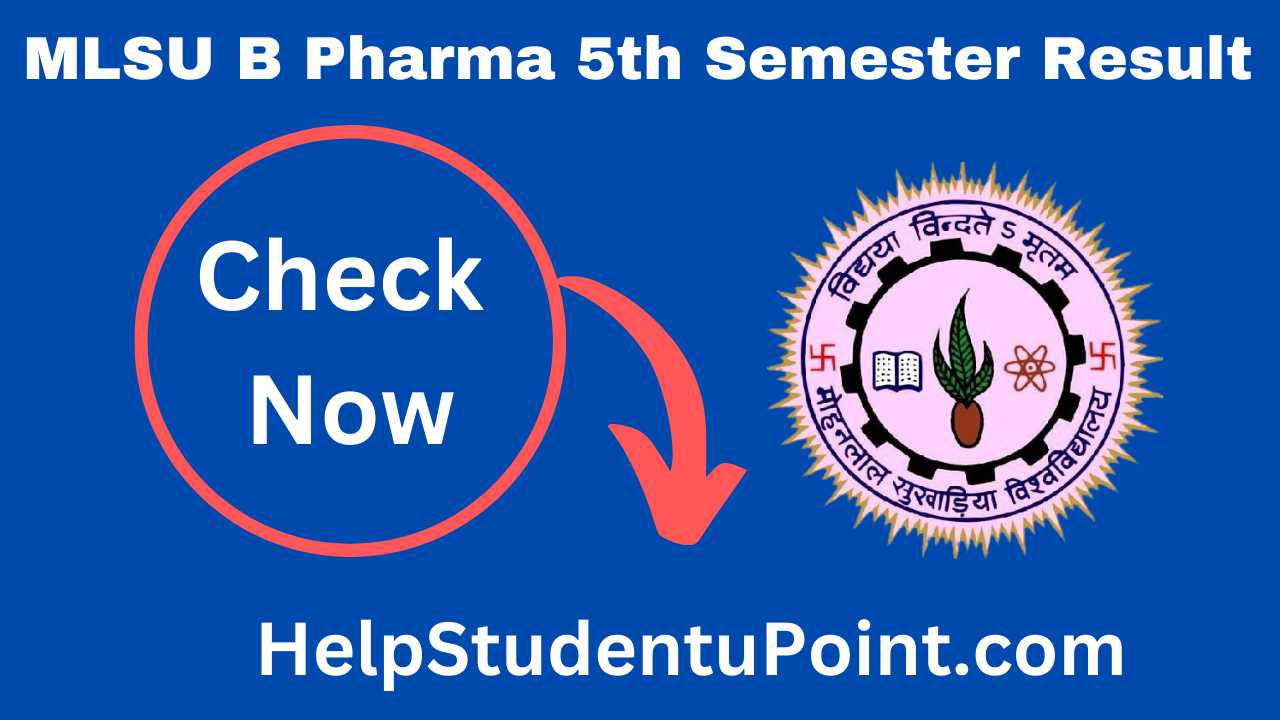 MLSU B Pharma 5th Semester Result