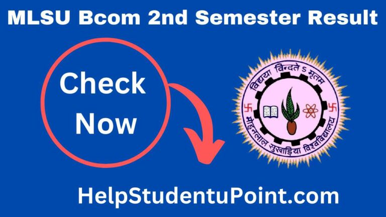 MLSU Bcom 2nd Semester Result