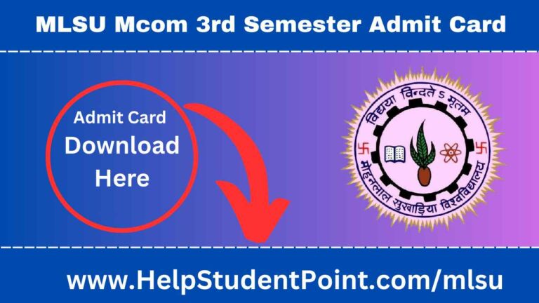 MLSU MA 2nd Semester Admit Card 2025