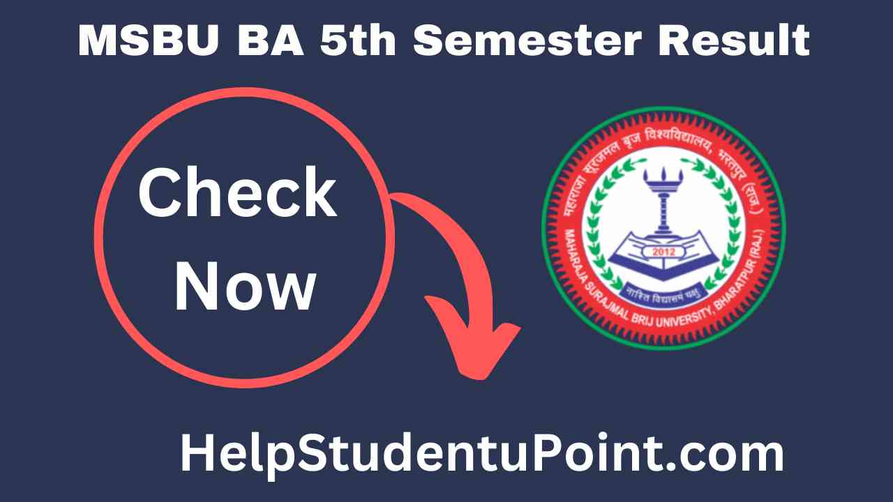 MSBU BA 5th Semester Result