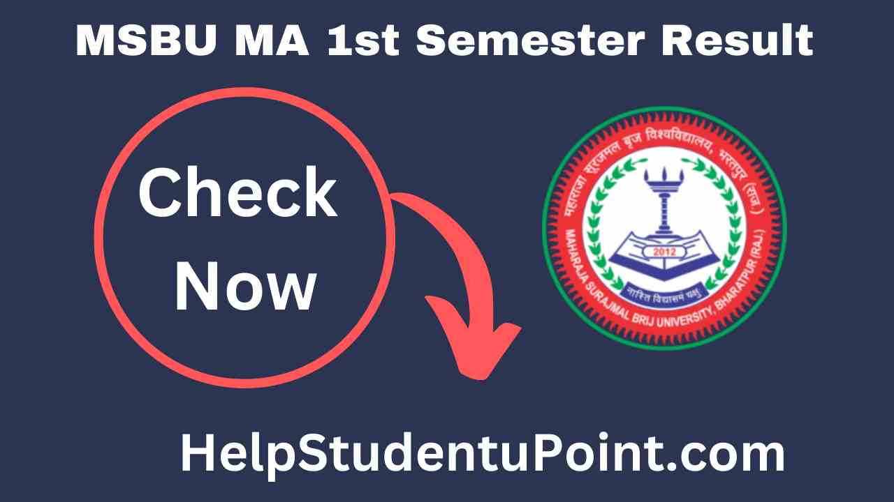 MSBU MA 1st Semester Result