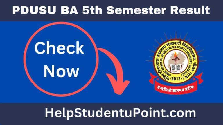 Shekhawati University BA 5th Semester Result