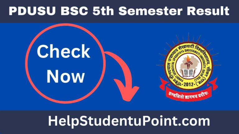 Shekhawati University Bsc 5th Semester Result