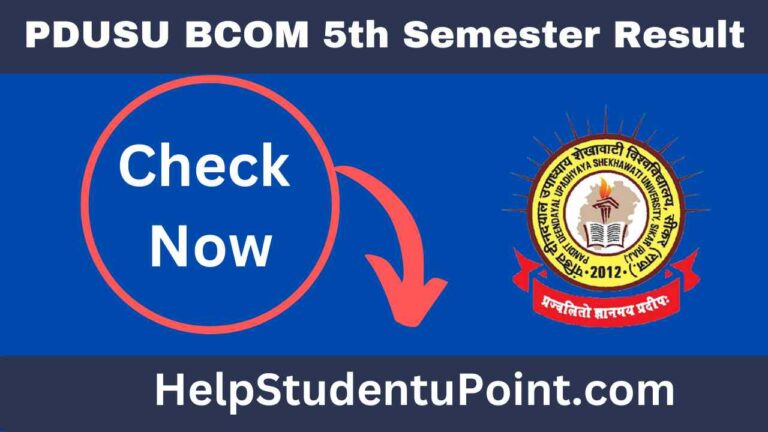 Shekhawati University Bcom 5th Semester Result