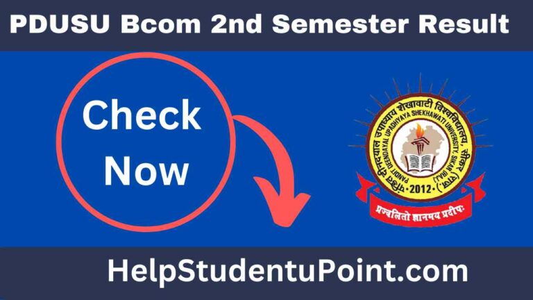 Shekhawati University Bcom 2nd Semester Result