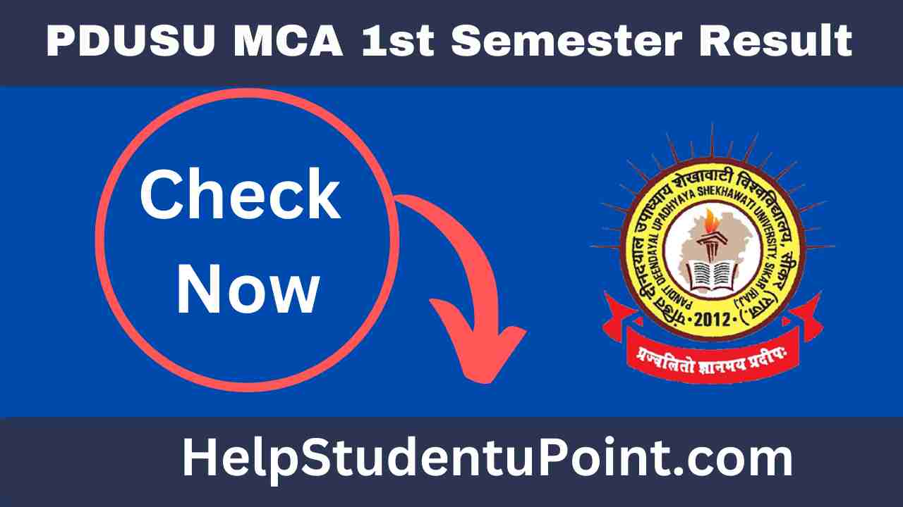 PDUSU MCA 1st Semester Result