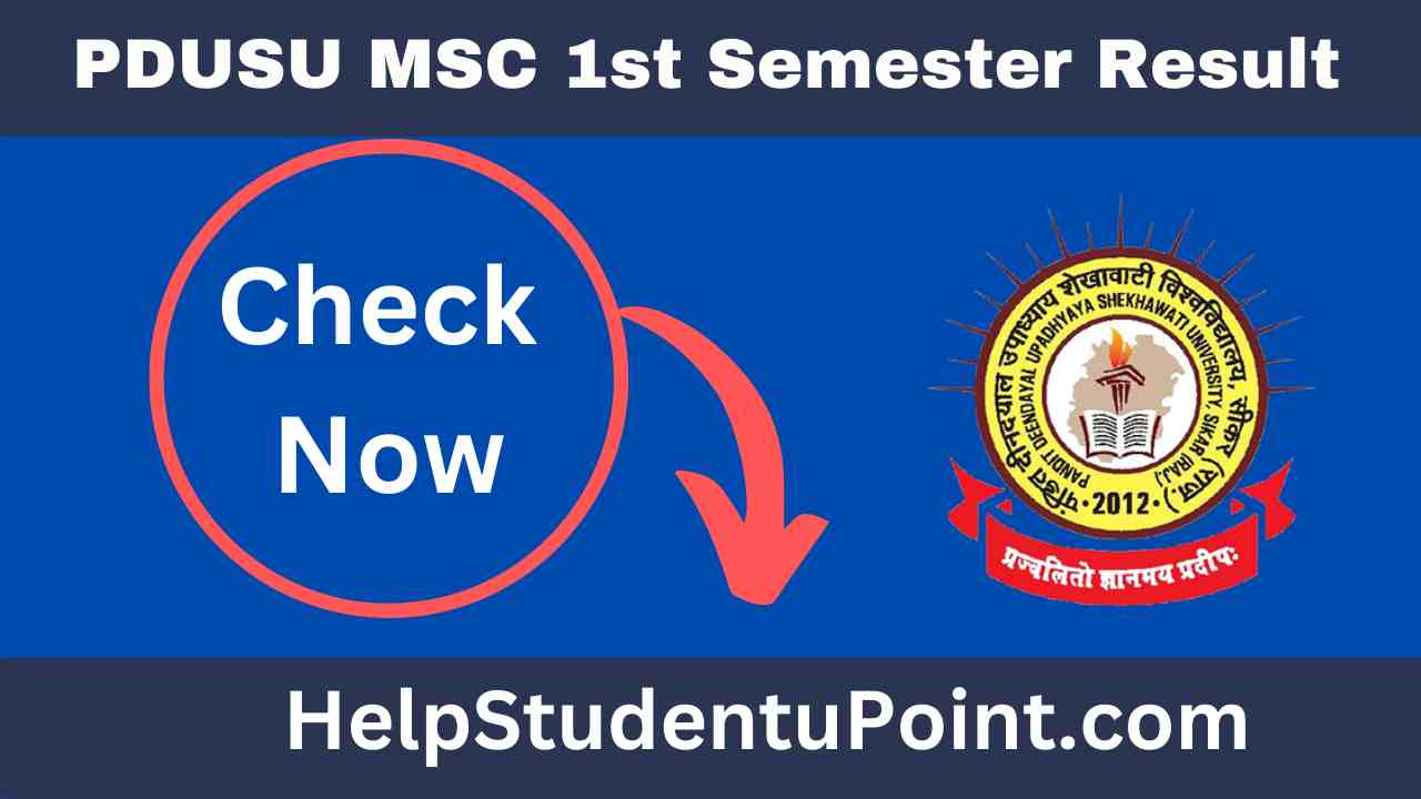 PDUSU Msc 1st Semester Result