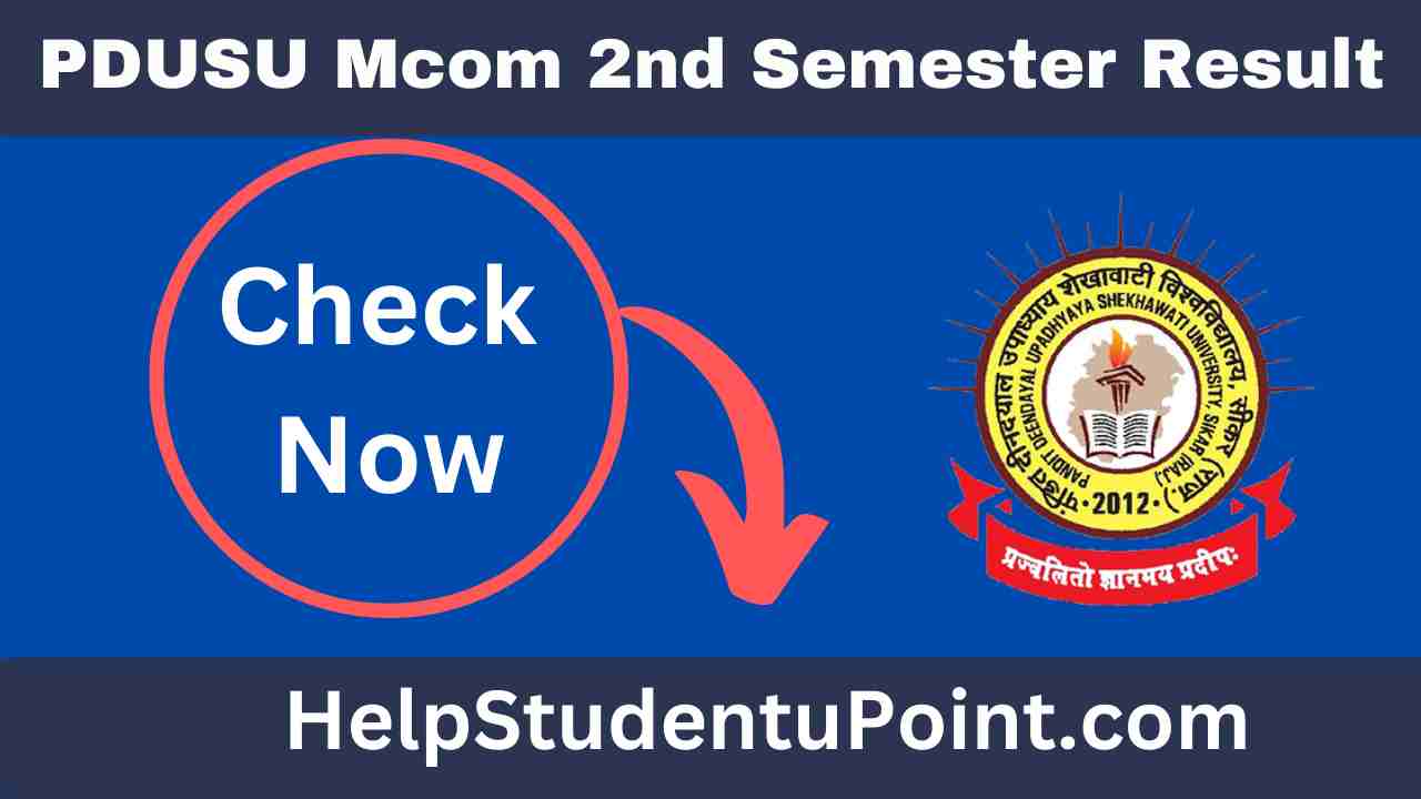 PDUSU Mcom 2nd Semester Result