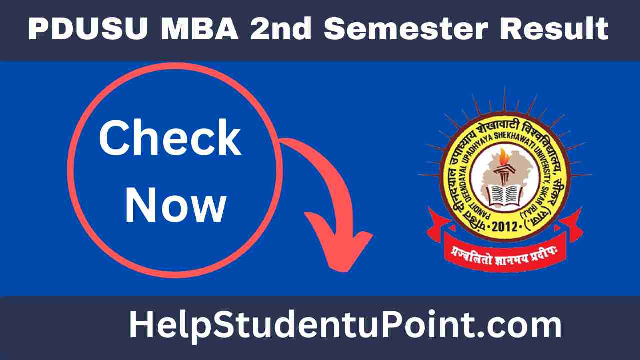PDUSU MBA 2nd Semester Result