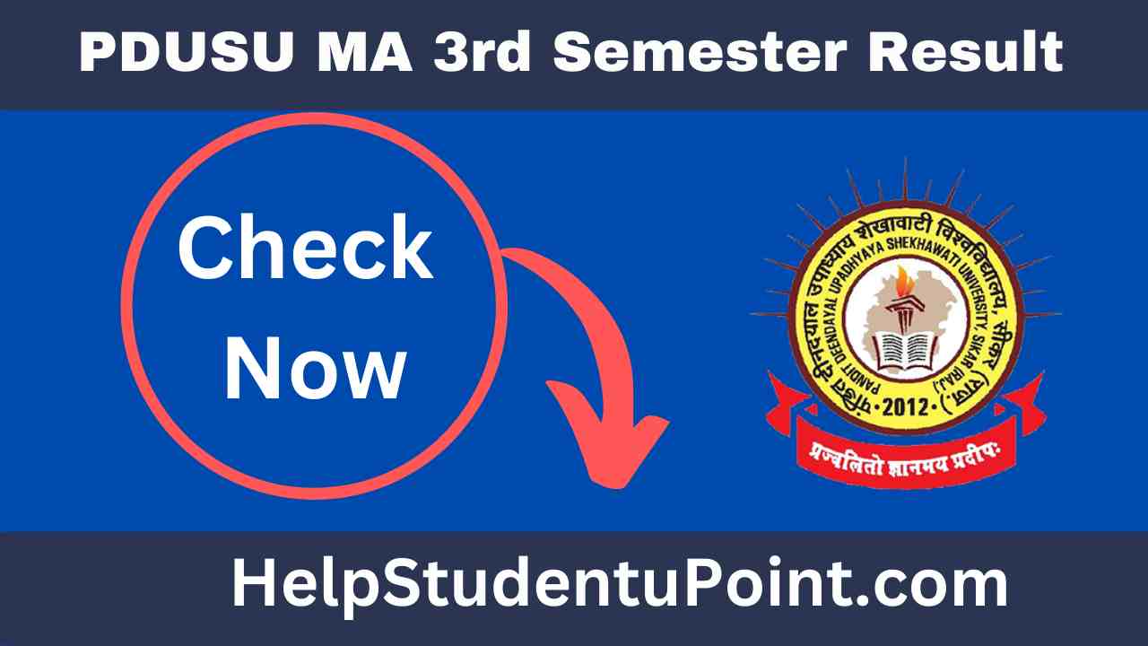 PDUSU MA 3rd Semester Result