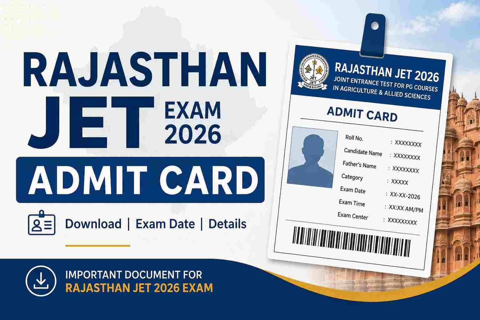 Rajasthan JET Exam Admit Card 2026