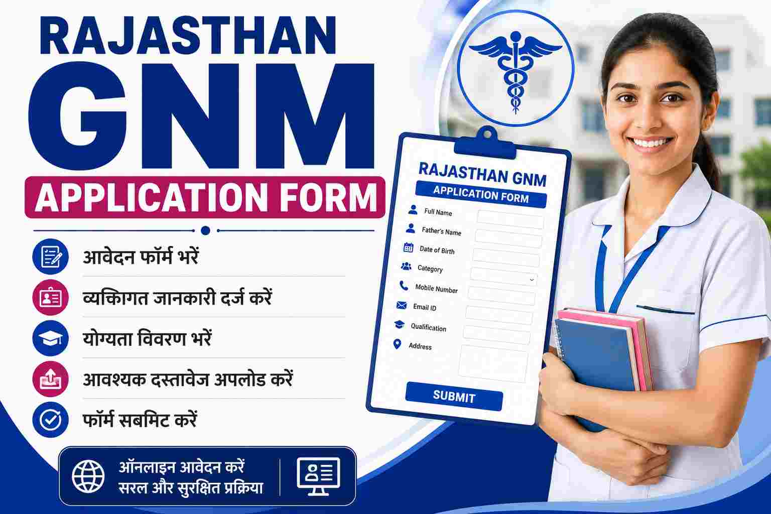 Rajasthan GNM Application Form 2026